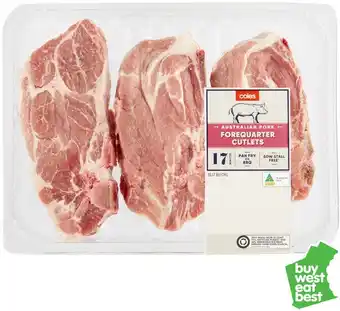 Coles Coles Australian Pork Forequarter Cutlets offer
