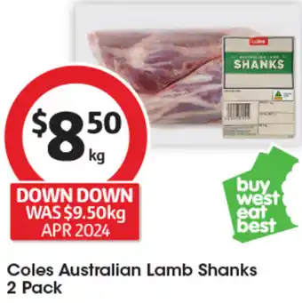 Coles Coles Australian Lamb Shanks 2 Pack offer