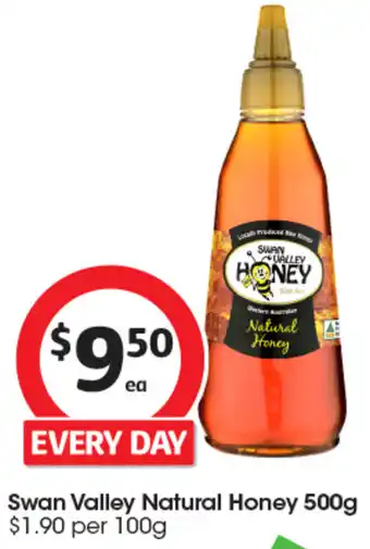 Coles Swan Valley Natural Honey 500g offer