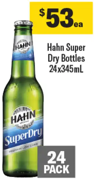 Hahn Super Dry Bottles 24x345mL