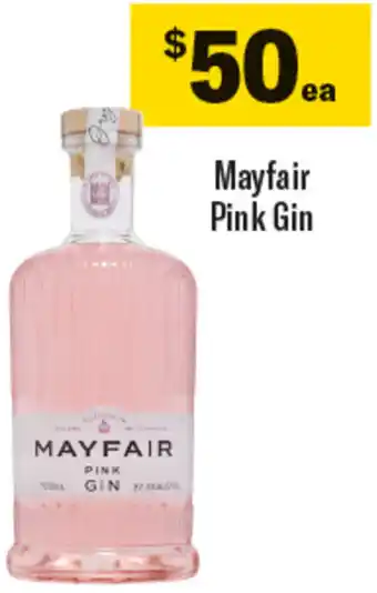 Coles Mayfair Pink Gin offer