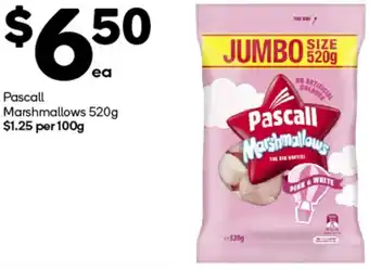 Woolworths Pascall Marshmallows 520g offer