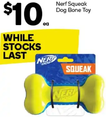 Woolworths Nerf Squeak Dog Bone Toy offer