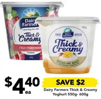 Drakes Dairy Farmers Thick & Creamy Yoghurt 550g- 600g offer