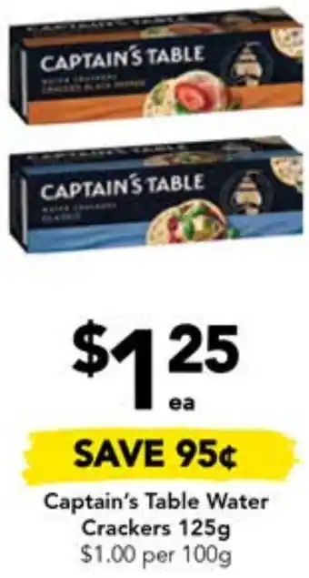 Drakes Captain's Table Water Crackers 125g offer