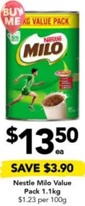 Drakes Nestle Milo Value Pack 1.1kg offer