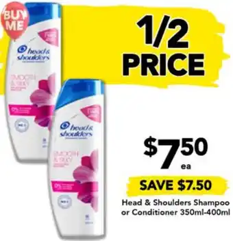 Drakes Head & Shoulders Shampoo or Conditioner 350ml-400ml offer