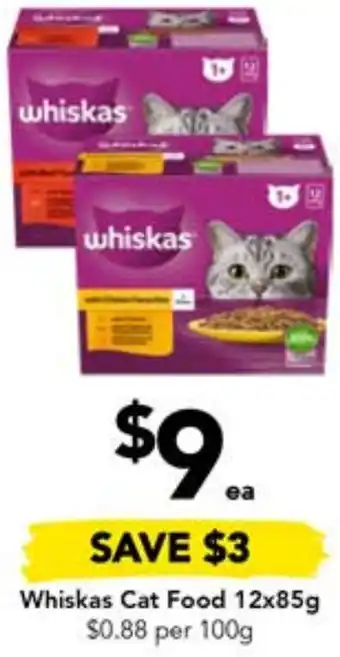 Drakes Whiskas Cat Food 12x85g offer