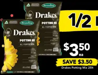 Drakes Drakes Potting Mix 25lt offer