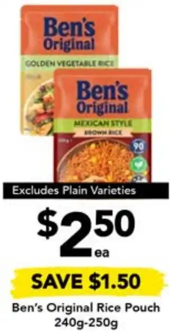 Drakes Ben's Original Rice Pouch 240g-250g offer