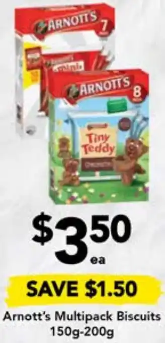 Drakes Arnott's Multipack Biscuits 150g-200g offer