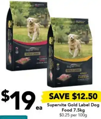 Drakes Supervite Gold Label Dog Food 7.5kg offer