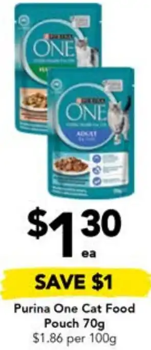 Drakes Purina One Cat Food Pouch 70g offer