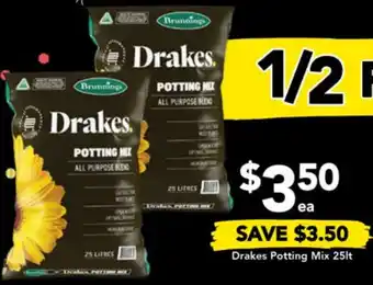 Drakes Drakes Potting Mix 25lt offer