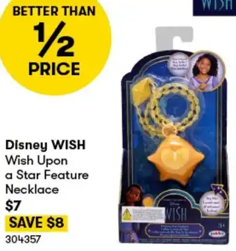 BIG W Disney WISH Wish Upon a Star Feature Necklace offer
