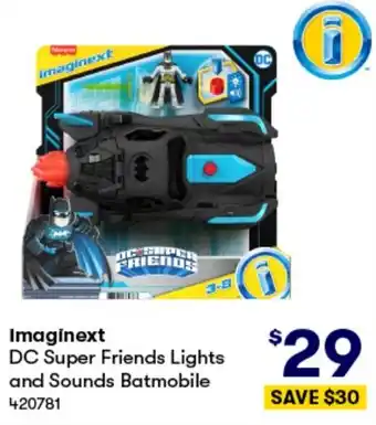 BIG W Imaginext DC Super Friends Lights and Sounds Batmobile offer