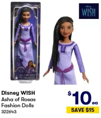 BIG W Disney WISH Asha of Rosas Fashion Dolls offer