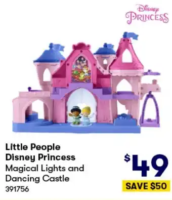 BIG W Little People Disney Princess Magical Lights and Dancing Castle offer
