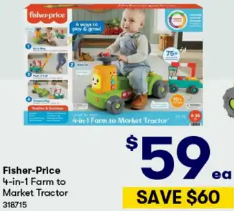 BIG W Fisher-Price 4-in-1 Farm to Market Tractor offer