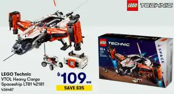 BIG W LEGO Technic VTOL Heavy Cargo Spaceship offer