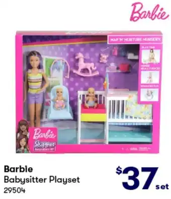 BIG W Barbie Babysitter Playset offer