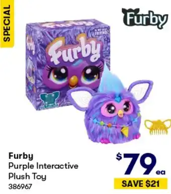 BIG W Furby Purple Interactive Plush Toy offer