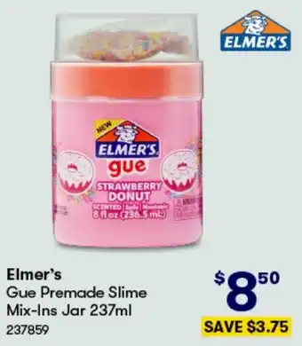 BIG W Elmer's Gue Premade Slime Mix-Ins Jar 237ml offer