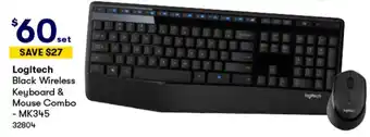 BIG W Logitech Black Wireless Keyboard & Mouse Combo offer