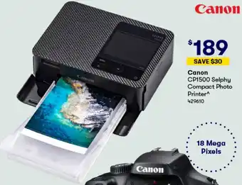 BIG W Canon CP1500 Selphy Compact Photo Printer offer