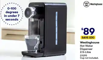 BIG W Westinghouse Hot Water Dispenser 2.5-Litre offer
