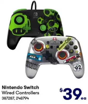 BIG W Nintendo Switch Wired Controllers offer