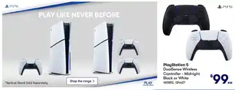 BIG W PlayStation 5 DualSense Wireless Controller - Midnight Black or White offer