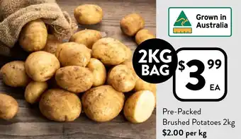 Foodworks Pre-Packed Brushed Potatoes 2kg offer