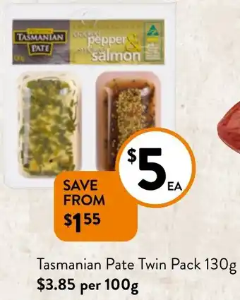 Foodworks Tasmanian Pate Twin Pack 130g offer