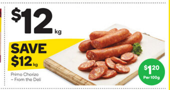 Woolworths Primo Chorizo offer