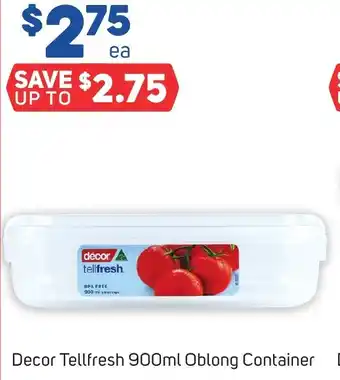 Foodland Decor Tellfresh 900ml Oblong Container offer