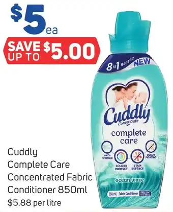 Foodland Cuddly Complete Care Concentrated Fabric Conditioner 850ml offer