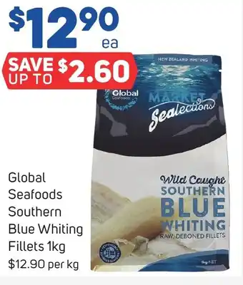 Foodland Global Seafoods Southern Blue Whiting Fillets 1kg offer