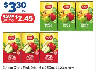 Foodland Golden Circle Fruit Drink 6 x 250ml offer