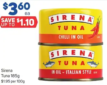 Foodland Sirena Tuna 185g offer