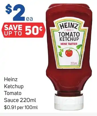 Foodland Heinz Ketchup Tomato Sauce 220ml offer