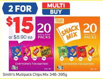 Foodland Smith's Multipack Chips Mix 346-395g offer