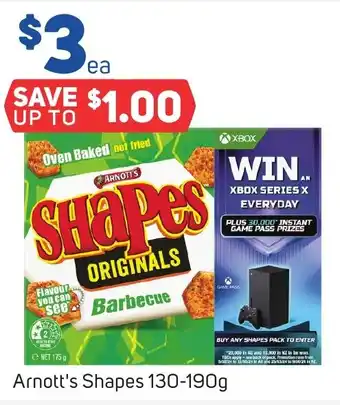 Foodland Arnott's Shapes 130-190g offer