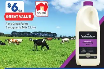 Foodland Paris Creek Farms Bio-dynamic Milk 2 Litre offer