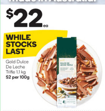 Woolworths Gold Dulce De Leche Trifle 1.1kg offer