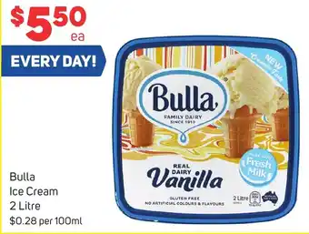 Foodland Bulla Ice Cream 2 Litre offer