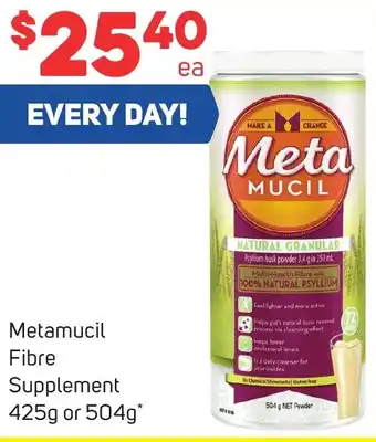 Foodland Metamucil Fibre Supplement 425g or 504g offer