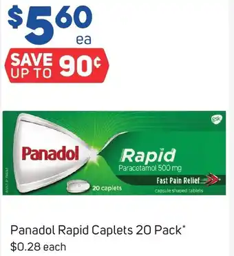 Foodland Panadol Rapid Caplets 20 Pack offer