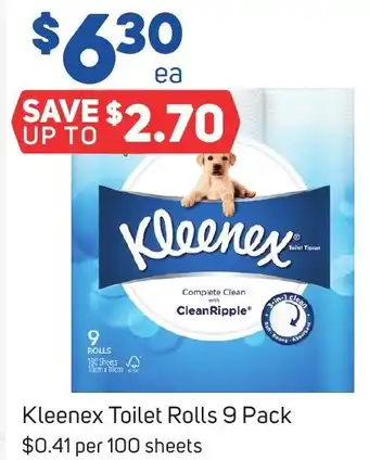 Foodland Kleenex Toilet Rolls 9 Pack offer