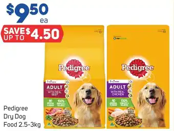 Foodland Pedigree Dry Dog Food 2.5-3kg offer